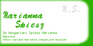 marianna spiesz business card